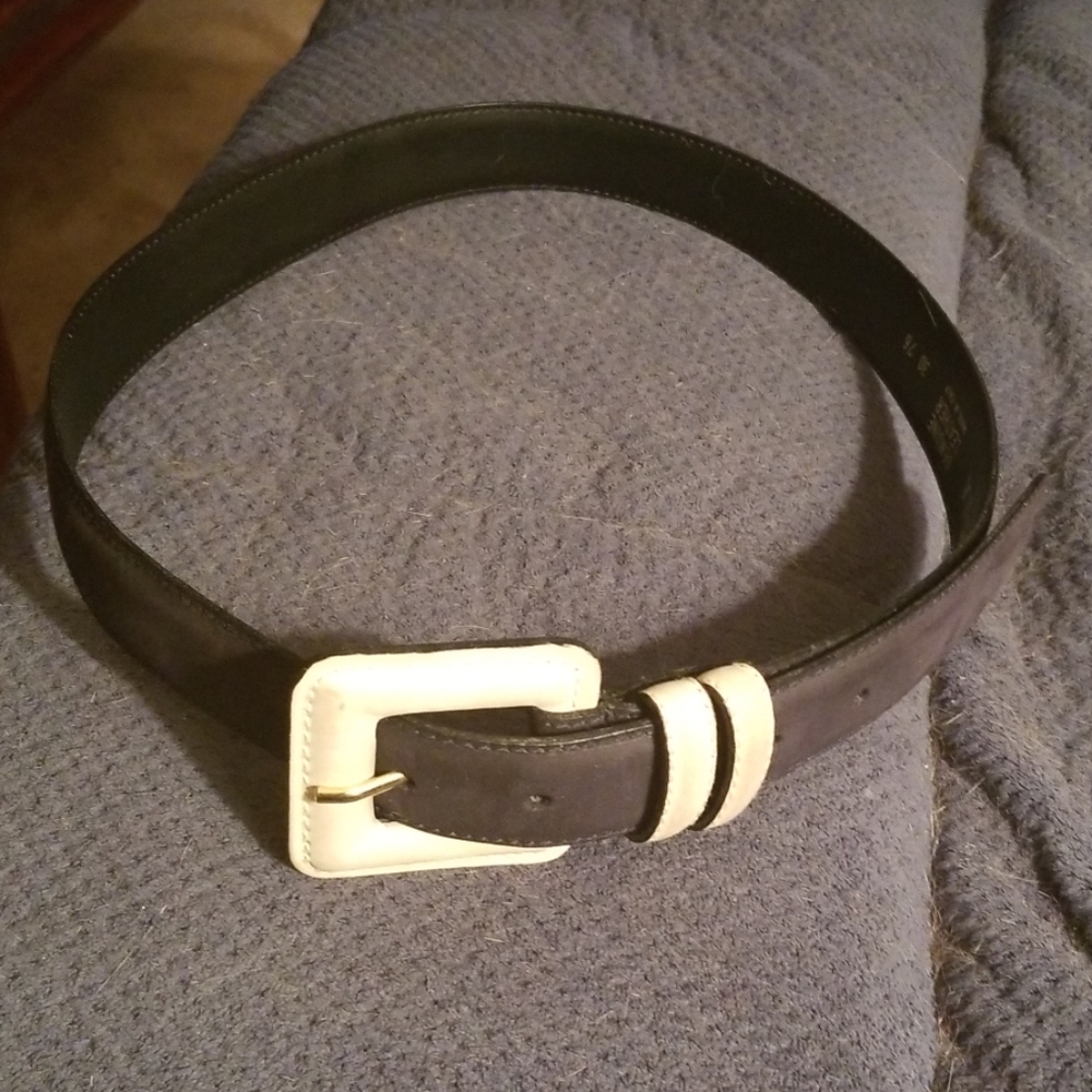 Jaeger vintage black leather belt